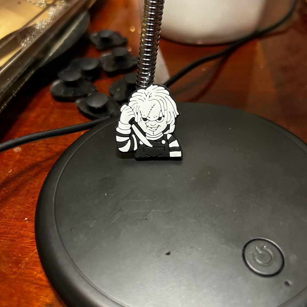3/$8 Black and White Chucky Croc Charm (C)